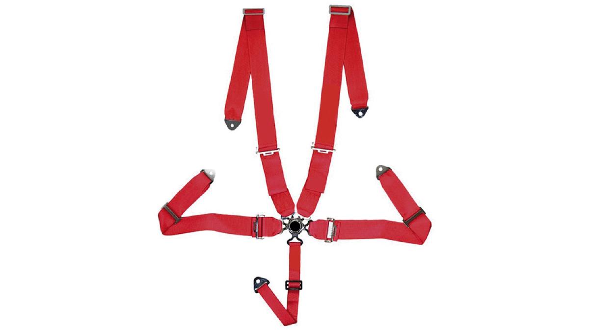 Harnais+5+points+avec+ouverture+rapide+couleur+rouge